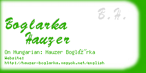 boglarka hauzer business card